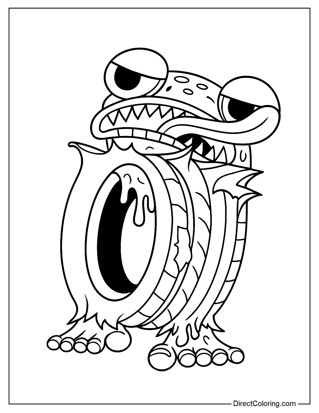 Boneca Ambalabu  Sprunki Italian Brainrot Coloring Page